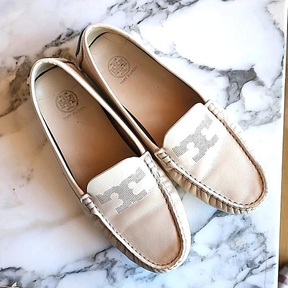 Tory Burch Cream Slide on Loafers Wome's Size 8 - Picture 13 of 13
